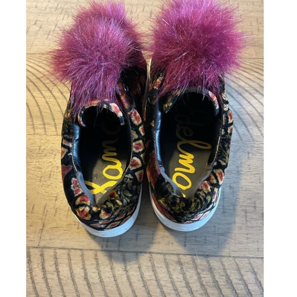 Sam Edelman Leya Velour Faux Fur Slip On Shoes - Picture 3 of 7